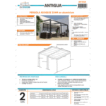 COULEURS DU MONDE - Pergola adossée ANTIGUA - 3 x 4 mètres - Structure seule – Image 4