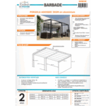 COULEURS DU MONDE - Pergola adossée BARBADE - 3 x 6 mètres - Structure seule – Image 4