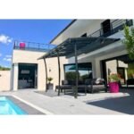 COULEURS DU MONDE - Pergola adossée Stockholm 3.5 x 6 m - Polycarbonate, acier, aluminium – Image 2