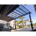 COULEURS DU MONDE - Pergola adossée Stockholm 3.5 x 6 m - Polycarbonate, acier, aluminium – Image 6