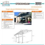 COULEURS DU MONDE - Pergola adossée Stockholm 3.5 x 6 m - Polycarbonate, acier, aluminium – Image 9