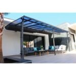 COULEURS DU MONDE - Pergola adossée Stockholm 3.5 x 6 m - Polycarbonate, acier, aluminium – Image 4