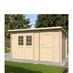 EDEN PARTENAIRE  JARDIN Abri de jardin Anemone L en bois naturel ans plancher 380 x 380 cm – Image 2