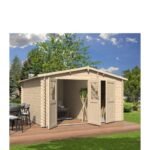 EDEN PARTENAIRE JARDIN Abri de jardin Bleuet L bois naturel sans plancher 380 x 380 cm