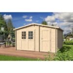 EDEN PARTENAIRE JARDIN Abri de jardin Bleuet M bois naturel sans plancher 380 x 320 cm – Image 4