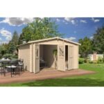 EDEN PARTENAIRE JARDIN Abri de jardin Bleuet M bois naturel sans plancher 380 x 320 cm – Image 5