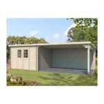 EDEN PARTENAIRE  JARDIN Abri de jardin Coquelicot XL en bois naturel sans plancher 300 x 300 x 700 x 216 cm – Image 2