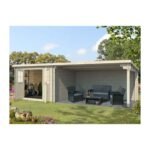 EDEN PARTENAIRE  JARDIN Abri de jardin Coquelicot XL en bois naturel sans plancher 300 x 300 x 700 x 216 cm