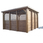 FORESTA - Pool House Blueterm bois THT 12.32 m² semi fermé avec montage