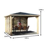 FORESTA - Pool House Blueterm bois THT de 12.32 m² + 2 Vantelles avec montage inclus – Image 6