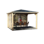 FORESTA - Pool House Blueterm bois THT de 12.32 m² + 2 Vantelles avec montage inclus – Image 2