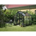 JULIANA - Serre de jardin Compact verre trempé 5 m² - Aluminium anthracite – Image 2