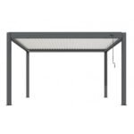 Pergola 3x4M bioclimatique STAR LED manuelle - Grey / Blanc - PROLOISIRS – Image 2