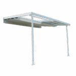 COULEURS DU MONDE - Pergola adossée ODESSA coloris blanc - Aluminium - 3 x 3.60 m – Image 2
