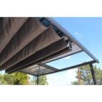 COULEURS DU MONDE - Pergola adossée ODESSA coloris gris - Aluminium - 3 x 3.60 m – Image 5