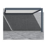 OCEO - Extension pergola bioclimatique adossée ZEPHIR - 3x4 mètres - Aluminium/Lames - GREY – Image 2