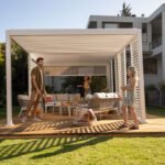 Pergola de jardin Evora - L.3.60 x P.3.6 m - Aluminium blanc