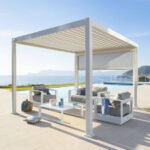 Pergola de jardin Evora - L.3.60 x P.3.6 m - Aluminium blanc – Image 4