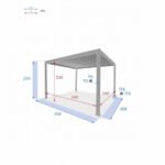 Pergola de jardin Evora - L.3.60 x P.3.6 m - Aluminium blanc – Image 5