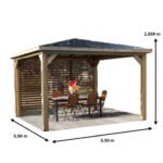 FORESTA - Pool House Blueterm bois THT de 12.32 m² avec vantelles montage à domicile inclus – Image 10