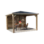 FORESTA - Pool House Blueterm bois THT de 12.32 m² avec vantelles montage à domicile inclus – Image 2