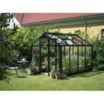 JULIANA - Serre de jardin Compact verre trempé 6.6 m² - Aluminium anthracite