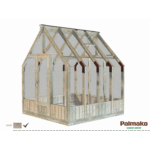PALMAKO Serre de jardin Emilia 5.8 m² en bois traité autoclave et verre trempé 4 mm – Image 2