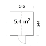 PALMAKO Serre de jardin Emilia 5.8 m² en bois traité autoclave et verre trempé 4 mm – Image 7