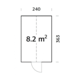 PALMAKO Serre de jardin Emilia 8.7 m² en bois traité autoclave et verre trempé 4 mm – Image 6