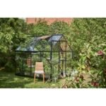 HALLS - Serre de jardin Qube 5.1 m² verre trempé de 3 mm