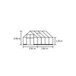 HALLS - Serre de jardin Qube 6.6 m² verre trempé de 3 mm – Image 21