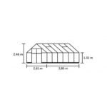 HALLS - Serre de jardin Qube 9.9 m² verre trempé de 3 mm – Image 18
