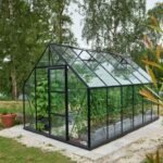 HALLS - Serre de jardin Universal 9.9 m² en verre 3 mm - Noir – Image 5