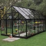 HALLS - Serre de jardin Universal 9.9 m² en verre 3 mm - Noir – Image 6