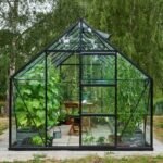 HALLS - Serre de jardin Universal 9.9 m² en verre trempé 3 mm - Noir – Image 4