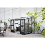 JULIANA - Serre de jardin véranda murale verre trempé 6.6 m² - Aluminium anthracite – Image 2