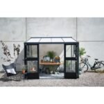 JULIANA - Serre de jardin véranda murale verre trempé 6.6 m² - Aluminium anthracite