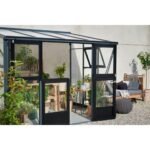 JULIANA - Serre de jardin véranda murale verre trempé 6.6 m² - Aluminium anthracite – Image 5