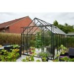 HALLS - Serre de jardin Magnum 11.5 m² verre 3 mm - Noir – Image 2