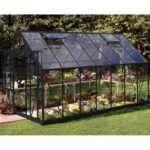 HALLS - Serre de jardin Magnum 11.5 m² verre 3 mm - Noir – Image 4