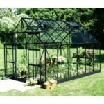 HALLS - Serre de jardin Magnum 9.9 m²  verre 3 mm - Noir
