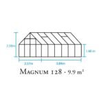 HALLS - Serre de jardin Magnum 9.9 m²  verre 3 mm - Noir – Image 9