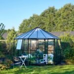 HALLS - Serre véranda Atrium 9 m² en verre trempé 3 mm - Noir – Image 5