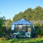 HALLS - Serre véranda Atrium 9 m² verre trempé 3 mm - Vert