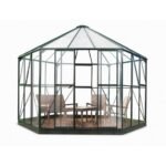 HALLS - Serre véranda Atrium 9 m² verre trempé 3 mm - Vert – Image 8