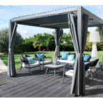 CREADOR - Tonnelle avec lames pivotantes KIOSKO - 3 X 3.60 m - Anthracite – Image 2