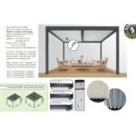 Tonnelle Bioclimatique ERIS 4x4M en Aluminium - Grey / Blanc - PROLOISIRS – Image 6