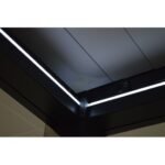 Tonnelle Bioclimatique ZEPHIR 3x4M - Aluminium - Lames motorisées - Gris - PROLOISIRS – Image 9