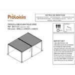 Tonnelle Bioclimatique Zéphir 6x4 m en aluminium avec lames motorisées – Image 13