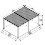Tonnelle Bioclimatique Zéphir 6x4 m en aluminium avec lames motorisées